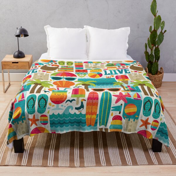 Item preview, Retro Summer Vacation Doodle Background designed and sold by Piotrek0001.