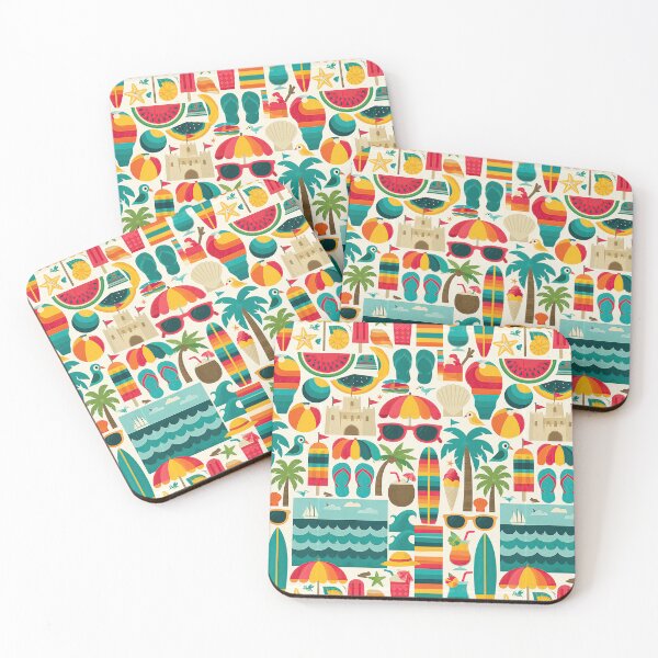 Item preview, Vibrant Surfboards and Palm Trees Pattern designed and sold by Piotrek0001.