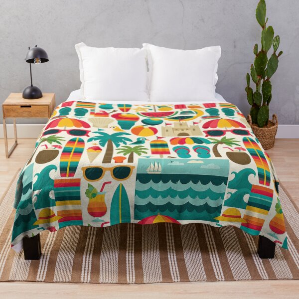 Item preview, Vibrant Surfboards and Palm Trees Pattern designed and sold by Piotrek0001.