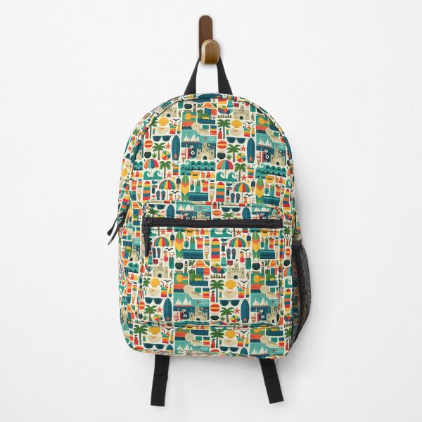 Item preview, Dense Retro Beach Elements Illustration designed and sold by Piotrek0001.