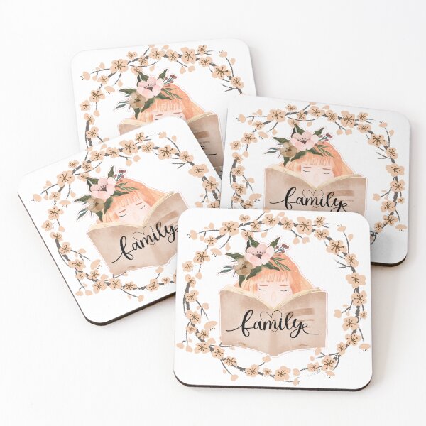 Item preview, Family Reading Girl Floral Cozy Aesthetic Design designed and sold by JoPiCreative.