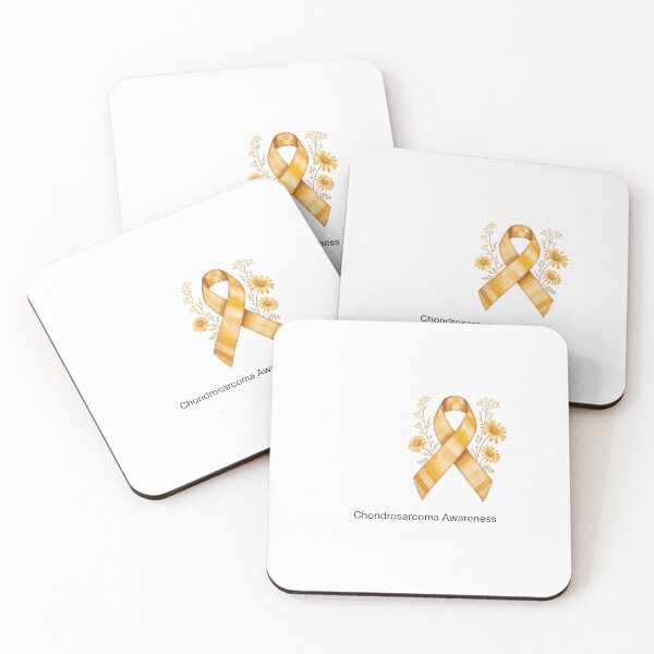Item preview, Chondrosarcoma Awareness Bone Cancer Free Yellow Ribbon Sarcoma Warrior designed and sold by SapfireStuArt.