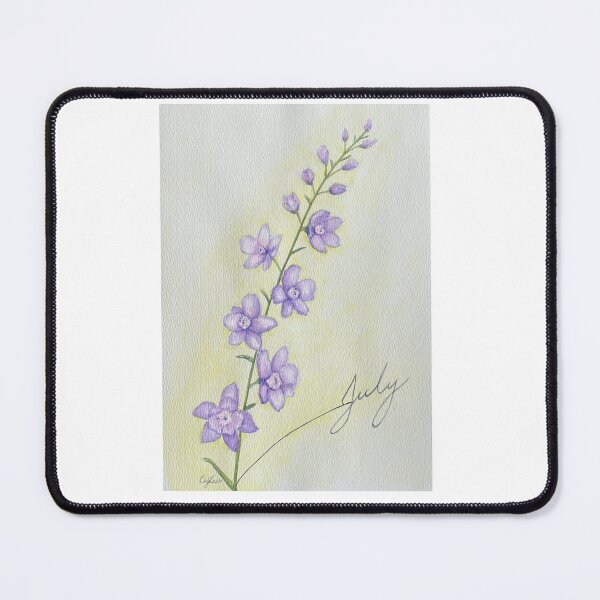 Item preview, Summer - July Watercolor Flower - Larkspur: Positivity designed and sold by MiniRadiance.