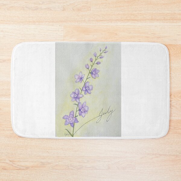 Item preview, Summer - July Watercolor Flower - Larkspur: Positivity designed and sold by MiniRadiance.