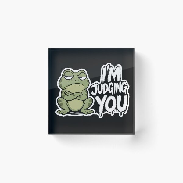 Item preview, I'm Judging You Sarcastic Frog Mood designed and sold by Dream-Fab.