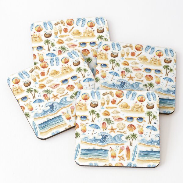 Item preview, Seashells and Ocean Waves Summer Texture designed and sold by Piotrek0001.