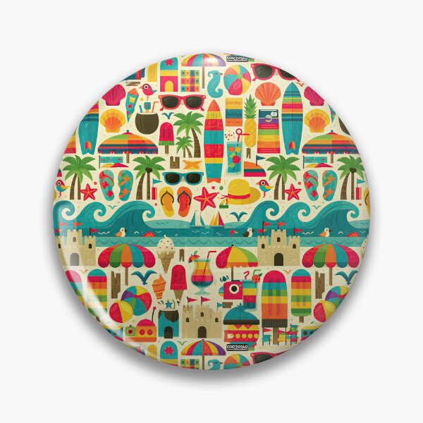 Item preview, Retro Ice Cream and Beach Toys Pattern designed and sold by Piotrek0001.