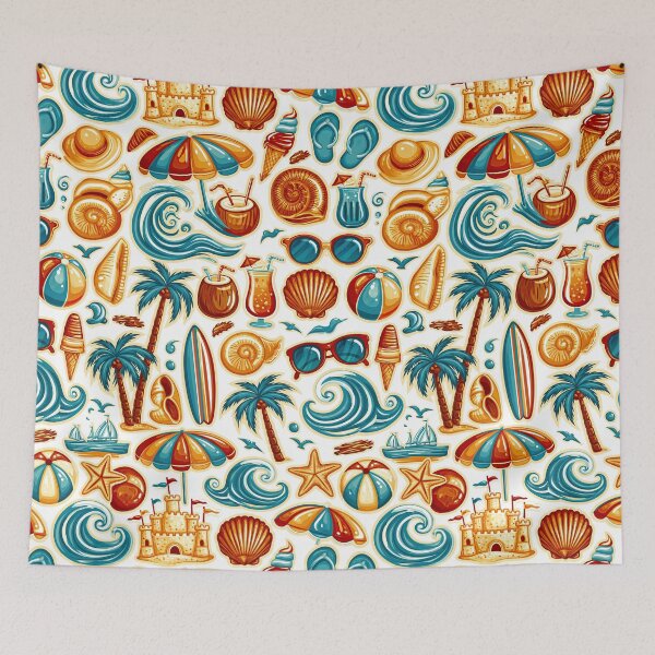 Item preview, Bright Tropical Island Vacation Doodle designed and sold by Piotrek0001.