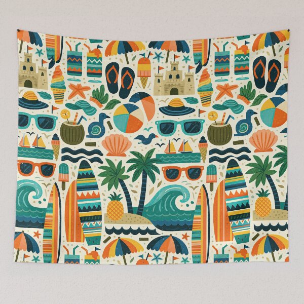 Item preview, Seamless Summer Surf and Sand Aesthetic designed and sold by Piotrek0001.
