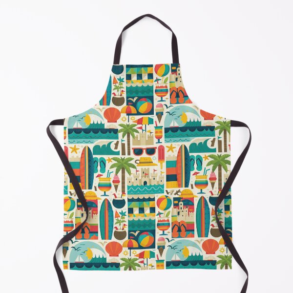 Item preview, Ocean Waves and Surfboards Vibrant Print designed and sold by Piotrek0001.