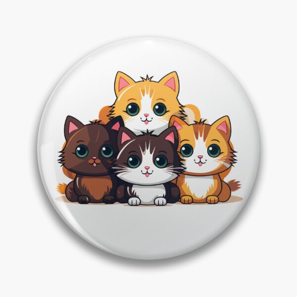 Item preview, Colorful Fluffy Kitty Family Cartoon designed and sold by Pani Kara.