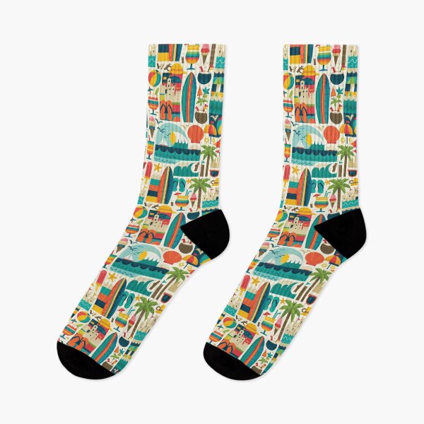 Item preview, Ocean Waves and Surfboards Vibrant Print designed and sold by Piotrek0001.