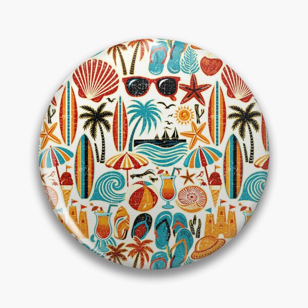 Item preview, Coastal Summer Holiday Doodle Pattern designed and sold by Piotrek0001.