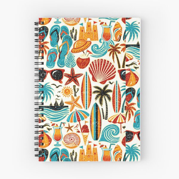 Item preview, Coastal Summer Holiday Doodle Pattern designed and sold by Piotrek0001.
