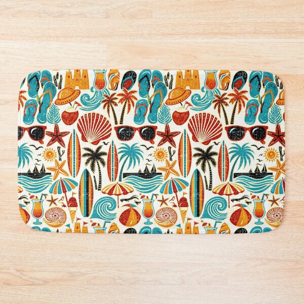 Item preview, Coastal Summer Holiday Doodle Pattern designed and sold by Piotrek0001.