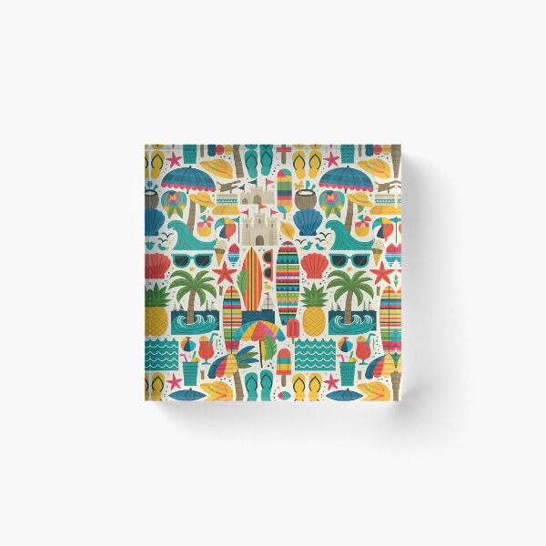 Item preview, Pineapples and Surfboards Tropical Art designed and sold by Piotrek0001.