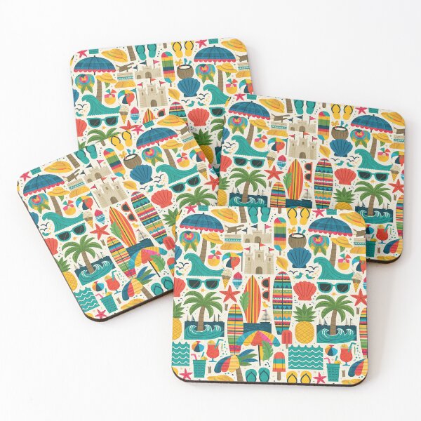 Item preview, Pineapples and Surfboards Tropical Art designed and sold by Piotrek0001.