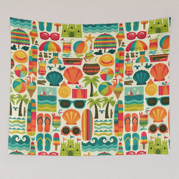 Item preview, Bright Yellow Sun and Beach Accessories designed and sold by Piotrek0001.