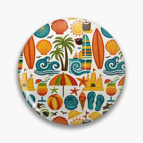Item preview, Colorful Seashell and Starfish Summer Print designed and sold by Piotrek0001.