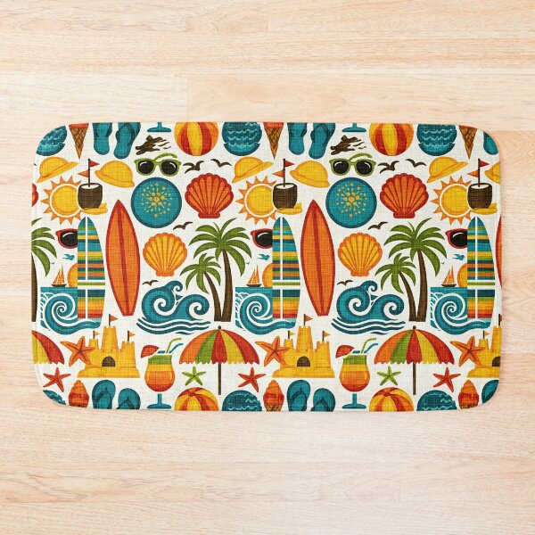 Item preview, Colorful Seashell and Starfish Summer Print designed and sold by Piotrek0001.