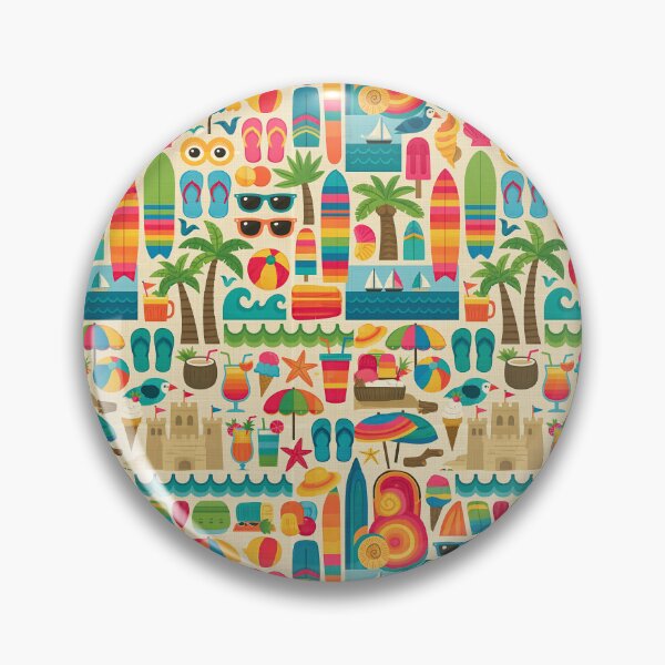 Item preview, Tropical Surf Paradise Mosaic Background designed and sold by Piotrek0001.