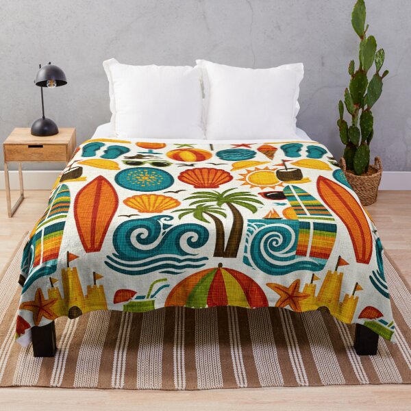 Item preview, Colorful Seashell and Starfish Summer Print designed and sold by Piotrek0001.