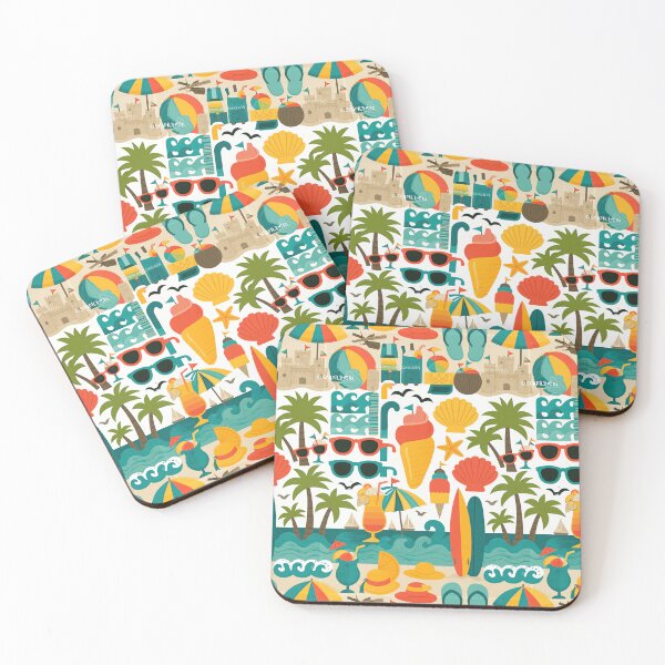 Item preview, Sunny Beach Resort Elements Pattern designed and sold by Piotrek0001.