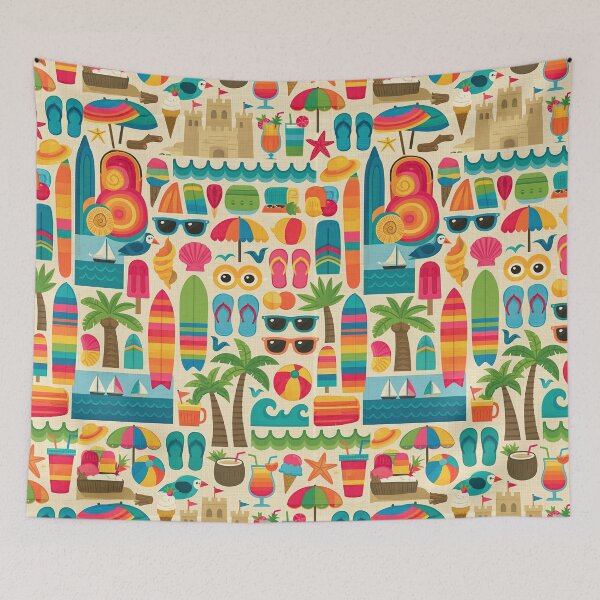 Item preview, Tropical Surf Paradise Mosaic Background designed and sold by Piotrek0001.