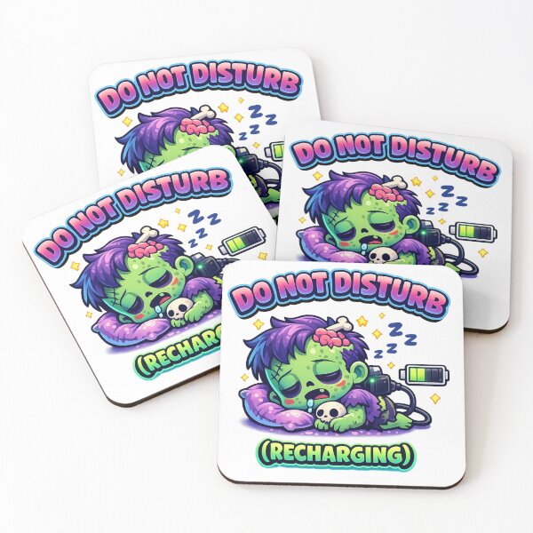 Item preview, Do Not Disturb Recharging Zombie Kawaii designed and sold by redsharkuk.