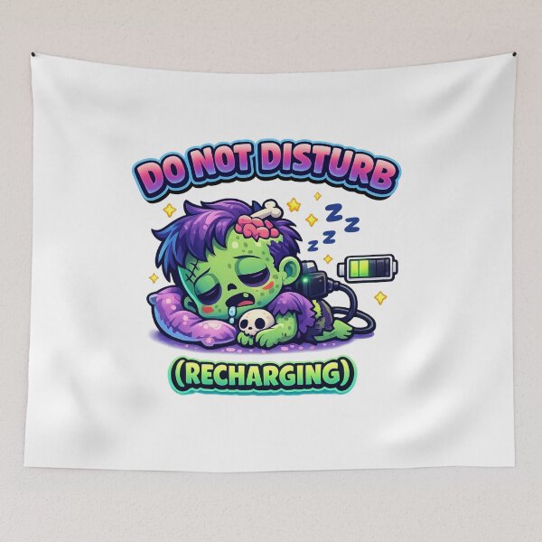 Item preview, Do Not Disturb Recharging Zombie Kawaii designed and sold by redsharkuk.