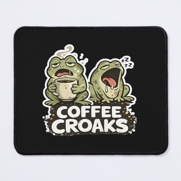 Item preview, Coffee Croaks Tired Frog Morning Mood designed and sold by Dream-Fab.