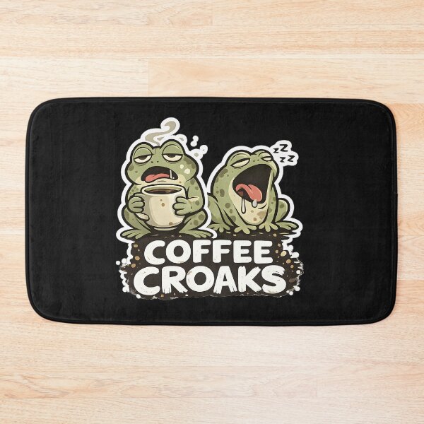 Item preview, Coffee Croaks Tired Frog Morning Mood designed and sold by Dream-Fab.