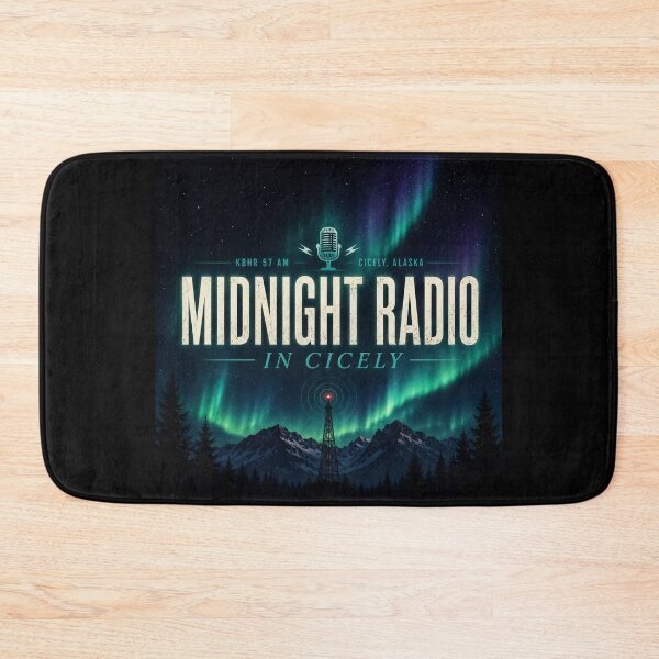 Item preview, Midnight Radio in Cicely Northern Lights Alaska Aesthetic Design designed and sold by astersgraphics.