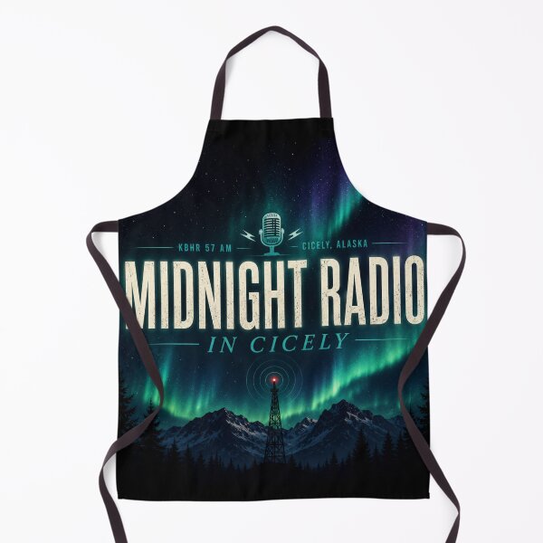 Item preview, Midnight Radio in Cicely Northern Lights Alaska Aesthetic Design designed and sold by astersgraphics.
