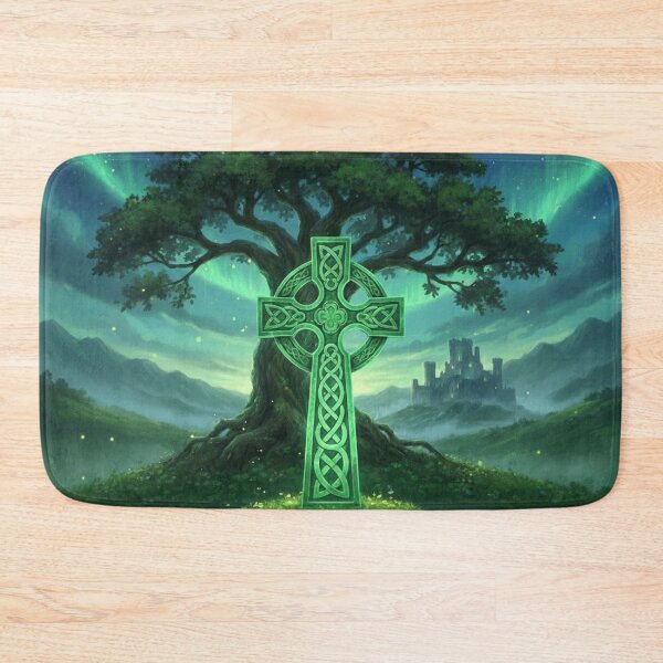 Item preview, Emerald Secret: Sacred Celtic Cross & Aurora Borealis designed and sold by NeyhineAngelionShop.