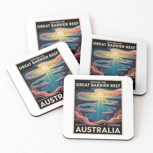 Item preview, Great Barrier Reef Australia Poster, Tropical Ocean Wall Art Print designed and sold by pod24.