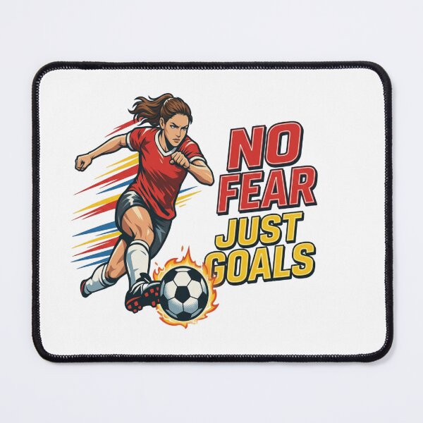 Item preview, No Fear Just Goals Soccer Shirt – Women’s Soccer Player Motivational T-Shirt, Female Athlete Empowerment Design designed and sold by Prime legend .