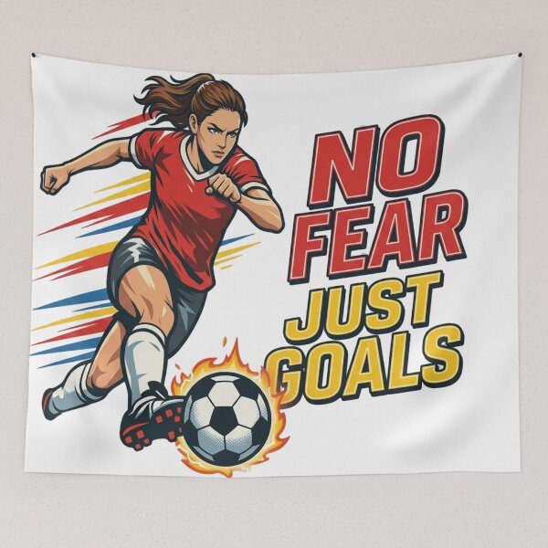 Item preview, No Fear Just Goals Soccer Shirt – Women’s Soccer Player Motivational T-Shirt, Female Athlete Empowerment Design designed and sold by Prime legend .