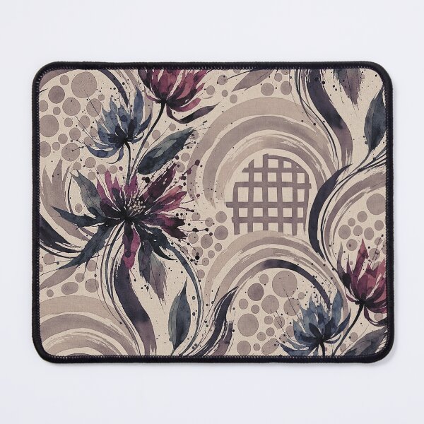 Artikelvorschau, Florales Muster Abstrakt Beige Geometric Aquarell / Modern Vintage entworfen und verkauft von ColdStarfish.