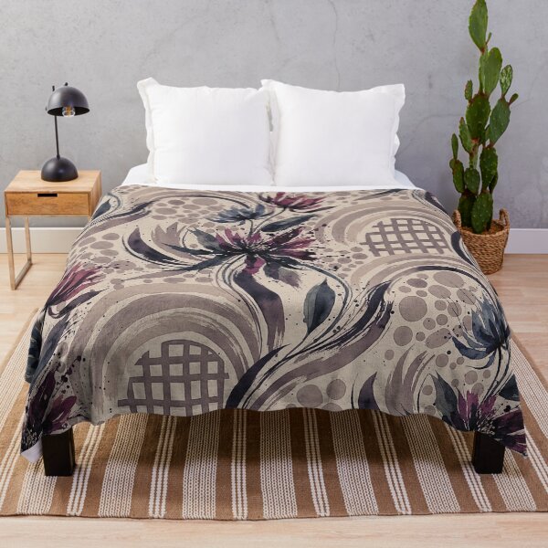Artikelvorschau, Florales Muster Abstrakt Beige Geometric Aquarell / Modern Vintage entworfen und verkauft von ColdStarfish.