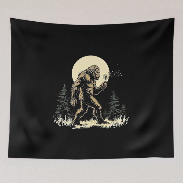 Item preview, Bigfoot Blowing Wishes Moonlight Design designed and sold by LunaMagicStudio.