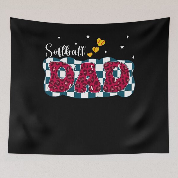 Item preview, Cute Softball Dad Checkerboard Leopard Tee designed and sold by LarryMBrown.