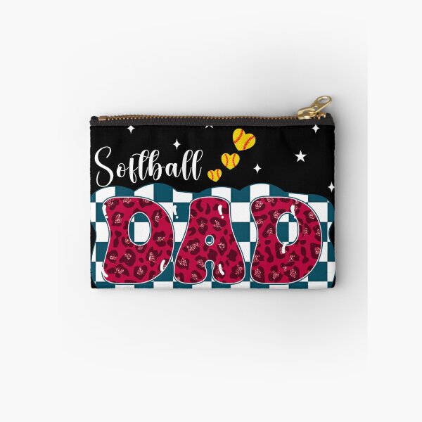 Item preview, Cute Softball Dad Checkerboard Leopard Tee designed and sold by LarryMBrown.