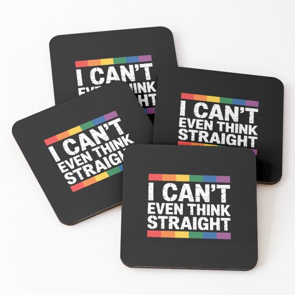 Item preview, Cant Even Think Straight Gay Pride Rainbow LGBT designed and sold by SapfireStuArt.