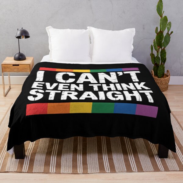 Item preview, Cant Even Think Straight Gay Pride Rainbow LGBT designed and sold by SapfireStuArt.