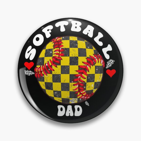 Item preview, Retro Softball Dad Checkerboard Tee designed and sold by LarryMBrown.