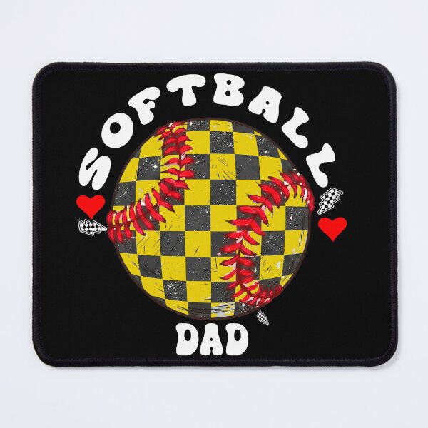 Item preview, Retro Softball Dad Checkerboard Tee designed and sold by LarryMBrown.