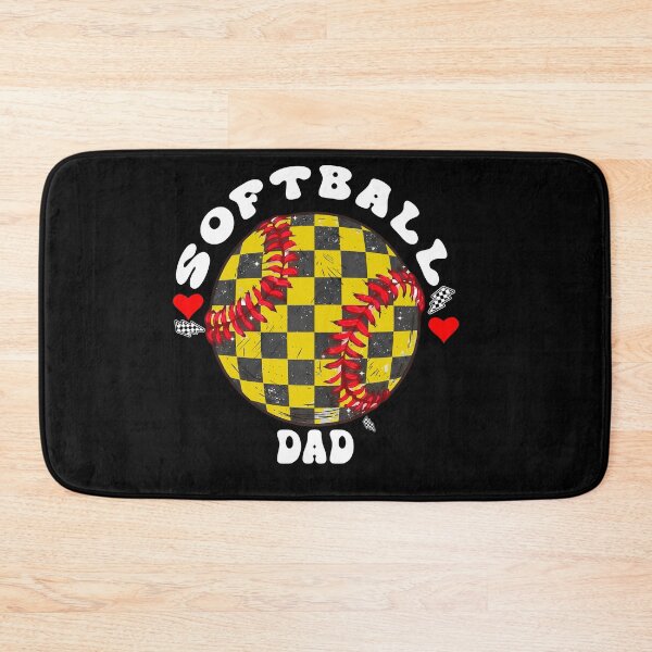 Item preview, Retro Softball Dad Checkerboard Tee designed and sold by LarryMBrown.