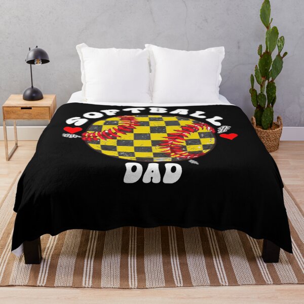 Item preview, Retro Softball Dad Checkerboard Tee designed and sold by LarryMBrown.