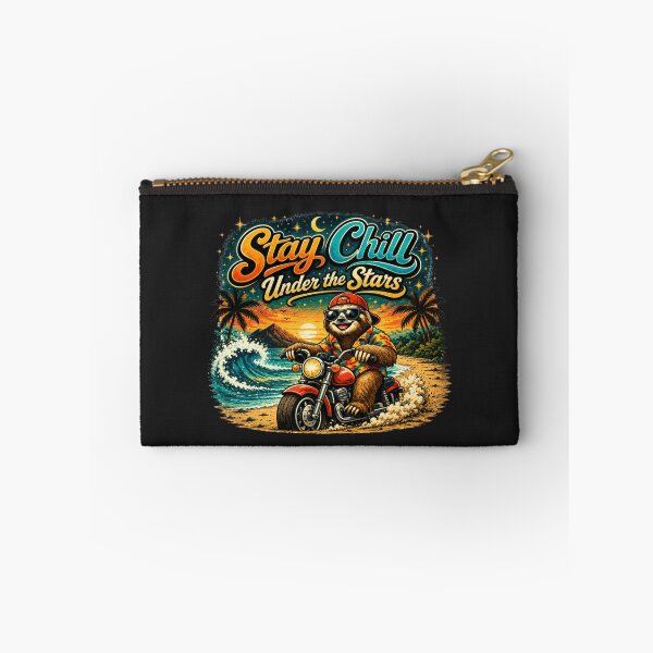 Item preview, Stay Chill Under the Stars - Sloth Motorcycle Cosmic Beach designed and sold by StarbornWorks.